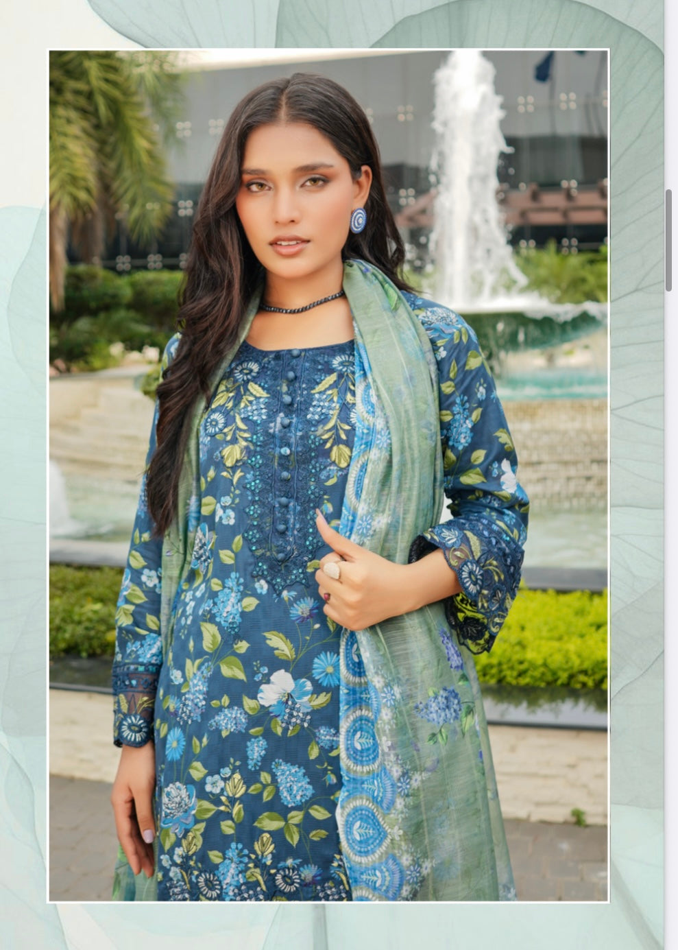 MCMR501-EMBROIDERED LAWN SUIT