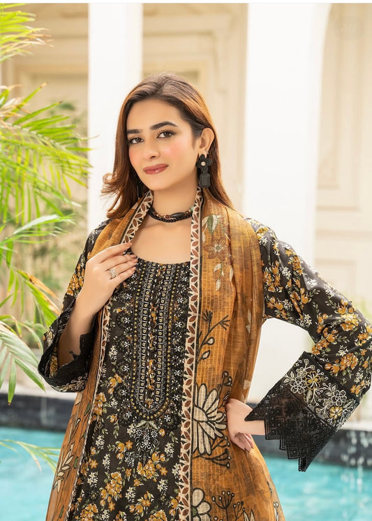 MCMR514-EMBROIDERED LINEN SUIT