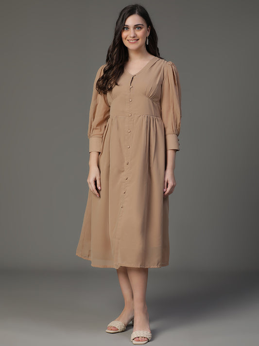 MCALM-2504 Georgette Flared Dress