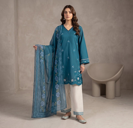 MCAQ143-PURE LAWN COTTON SUIT