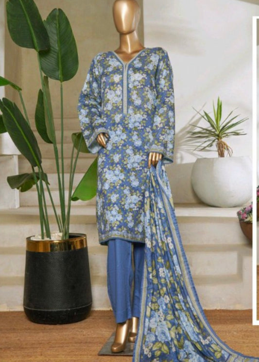 MCBS1006-PRINTED LAWN SUIT