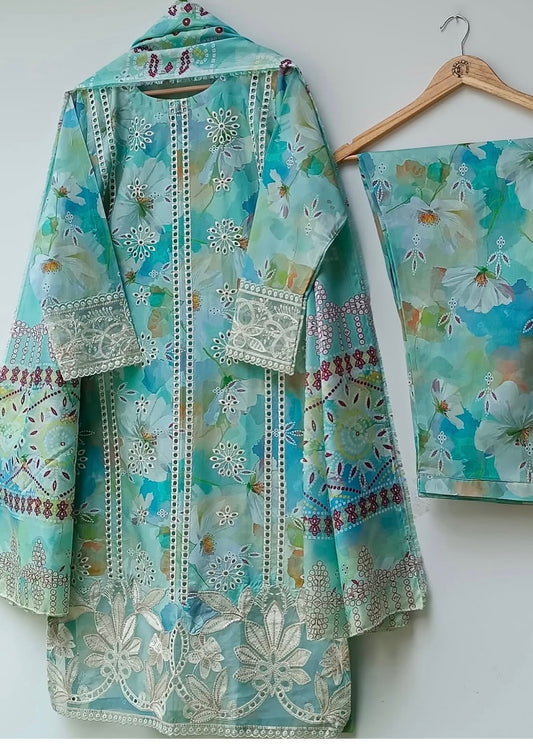 MCMH108-EMBROIDERED LAWN SUIT