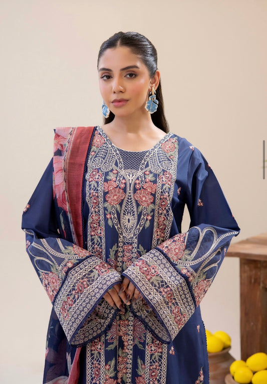 MCAD113-PREMIUM COTTON EMBROIDERED SUIT
