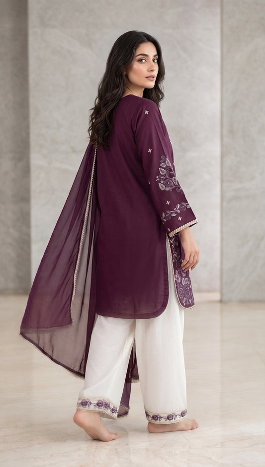 MCAQ142-PURE LAWN COTTON SUIT
