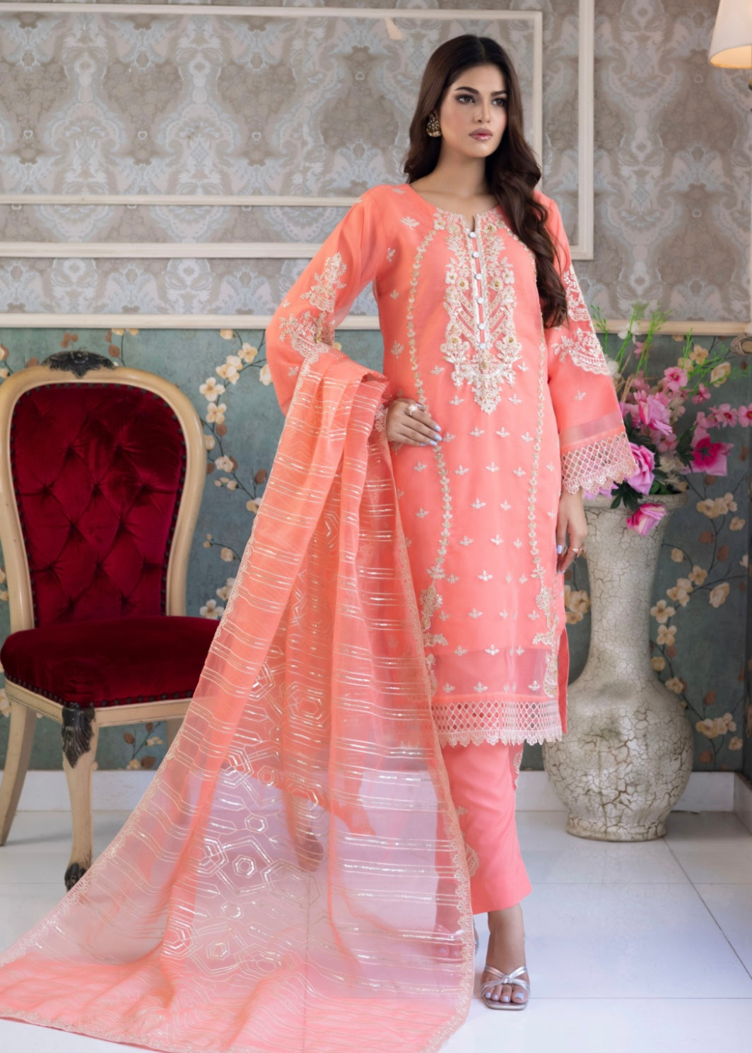 MCPL306-ORGANZA FANCY SUIT