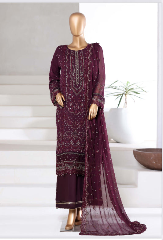 MCSBAF106-PREMIUM CHIFFON EMBROIDERED SUITS