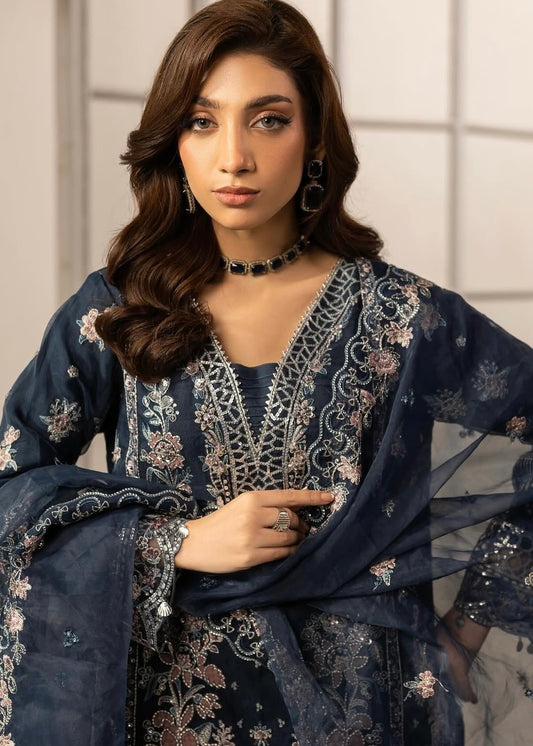 MCH104-LUXURY EMBROIDERED ORGANZA SUIT