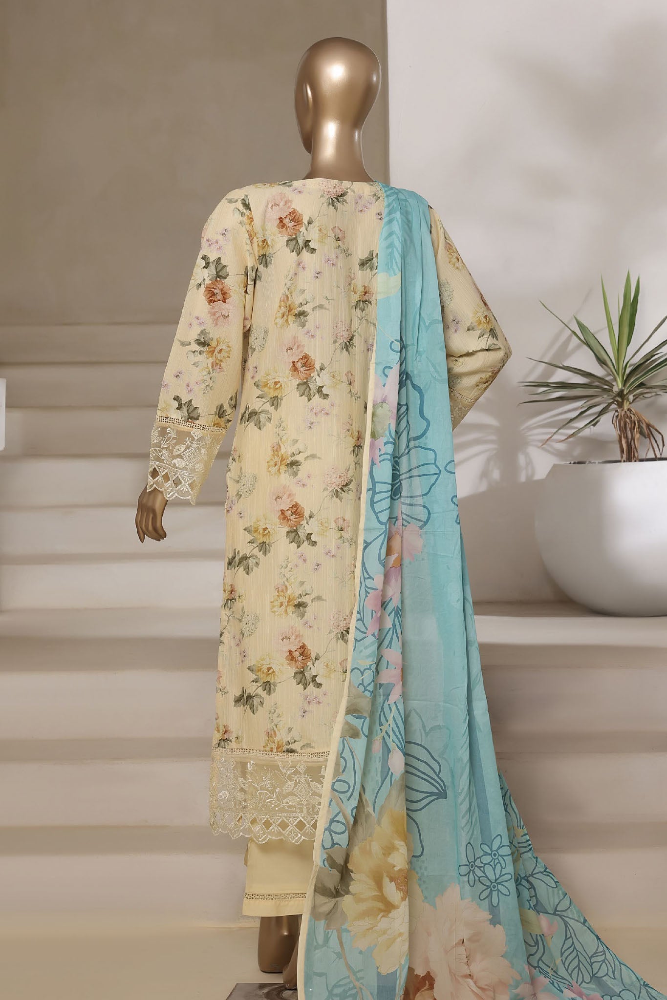 MCSBS104-PREMIUM EMBROIDERED LAWN SUIT