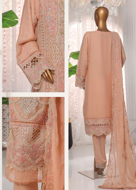 MCSB701-LUXURY CHIFFON EMBROIDERED SUIT