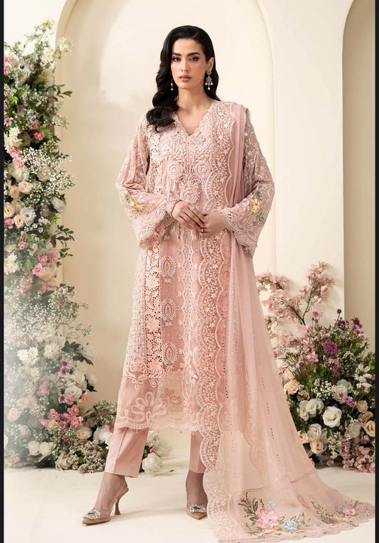 MCMB116-PREMIUM CHIFFON UNSTICHED SUITS