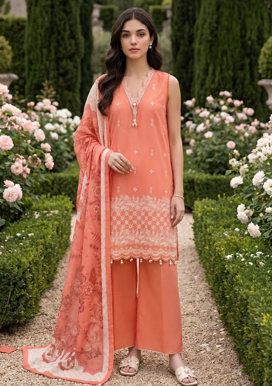 MCZB137-PREMIUM EMBROIDERED LAWN SUIT