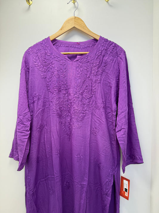 MCCK111-PREMIUM CHIKANKARI KURTI SET