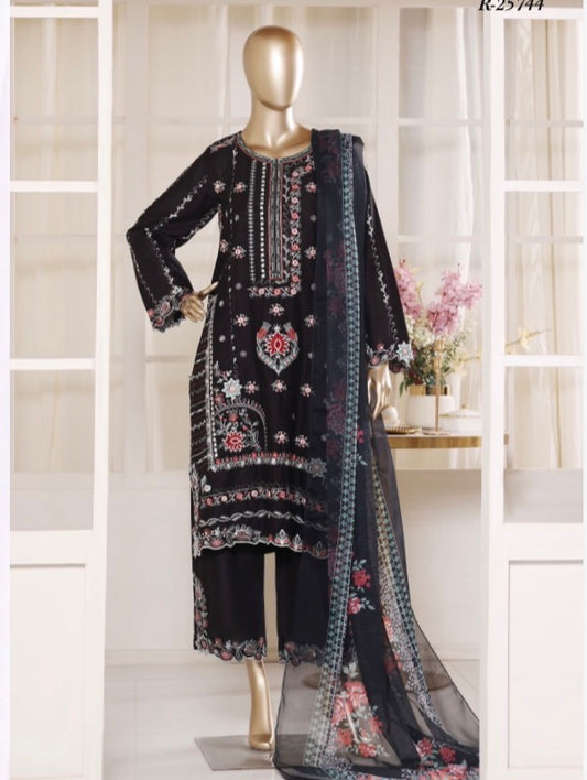 MCBS120-PREMIUM EMBROIDERED LAWN SUIT