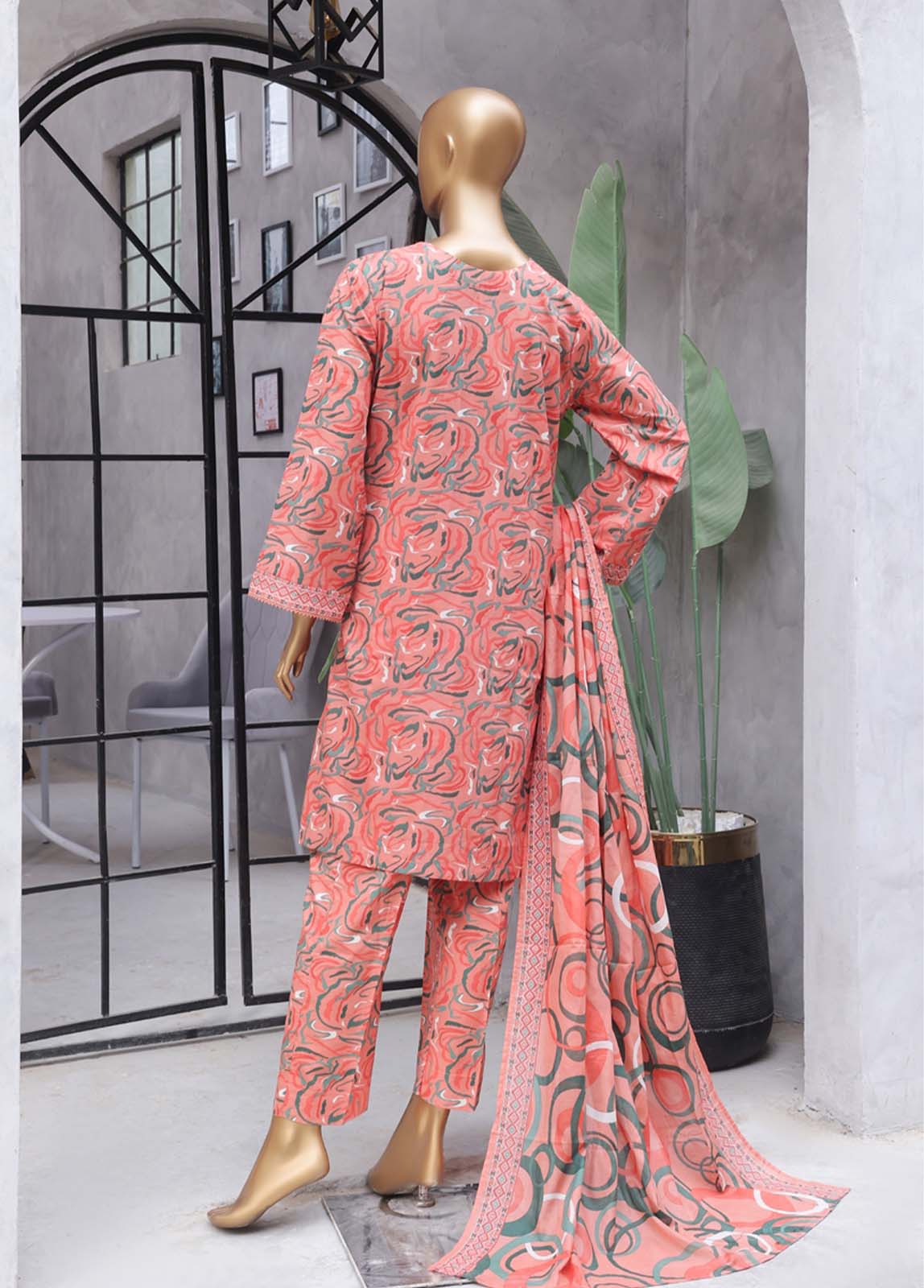 MCBS813-PRINTED LAWN SUIT