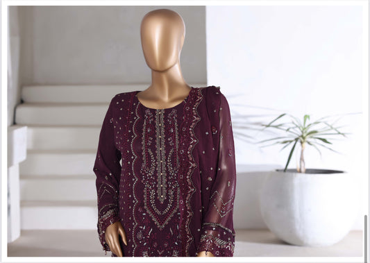 MCSBAF106-PREMIUM CHIFFON EMBROIDERED SUITS