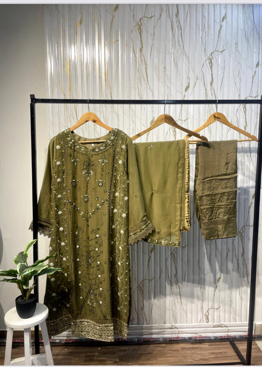 MCAG05-PREMIUM EMBROIDERED CHIFFON SUIT