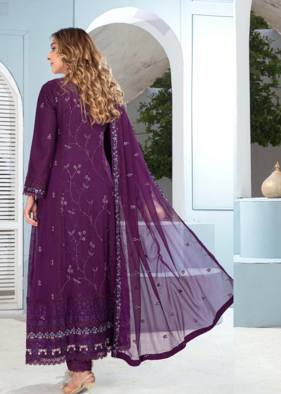 MCAN505-PREMIUM CHIFFON GOWN