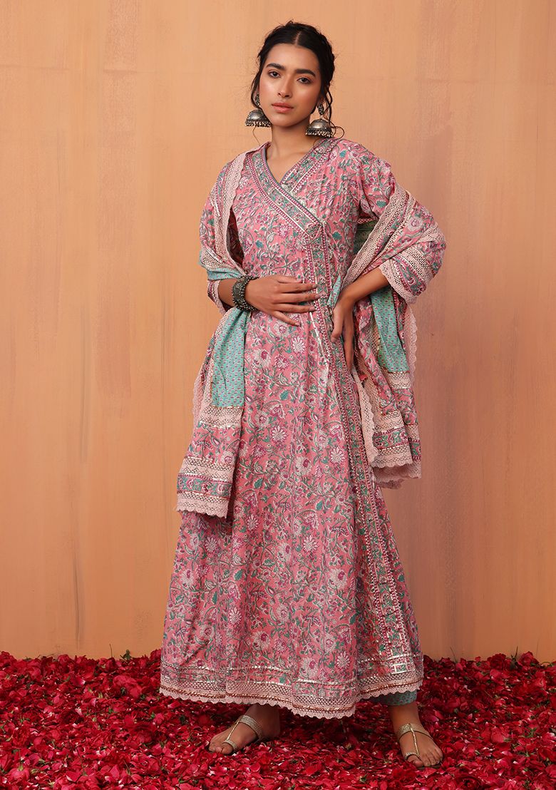 MCIN101-PREMIUM COTTON ANGRAKHA PATTERN ANARKALI SET