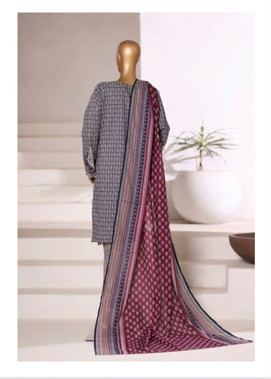 MCBS1027-EMBROIDERED LAWN SUITS