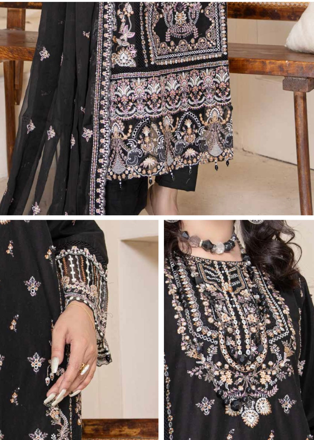 MCAJ106-PREMIUM EMBROIDERED SUIT