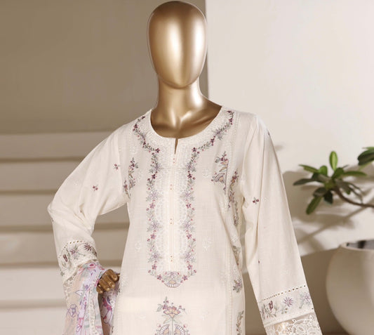 MCSBF369-PREMIUM EMBROIDERED LAWN SUIT