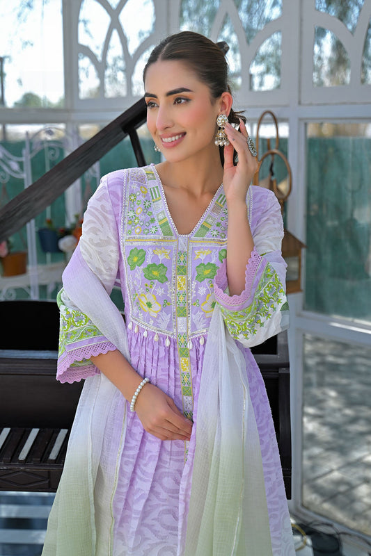 MCIN107-PREMIUM COTTON ANARKALI SET