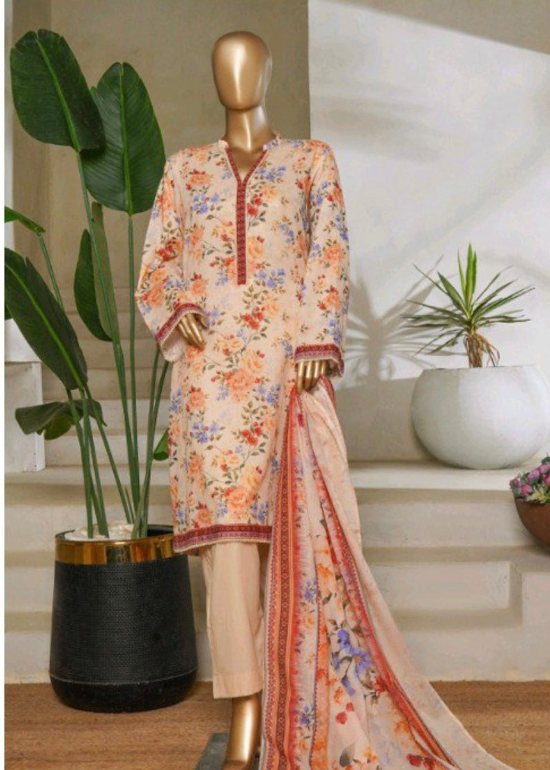 MCBS1009-PRINTED LAWN SUIT