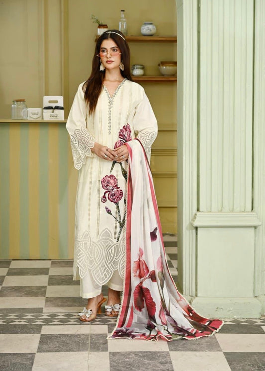 MCHA128-PREMIUM EMBROIDERED COTTON SUIT