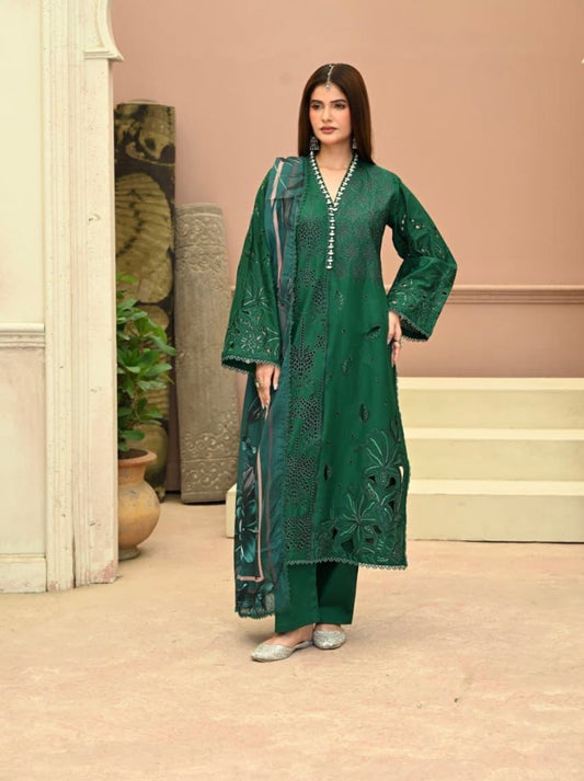MCHA125-PREMIUM EMBROIDERED COTTON SUIT