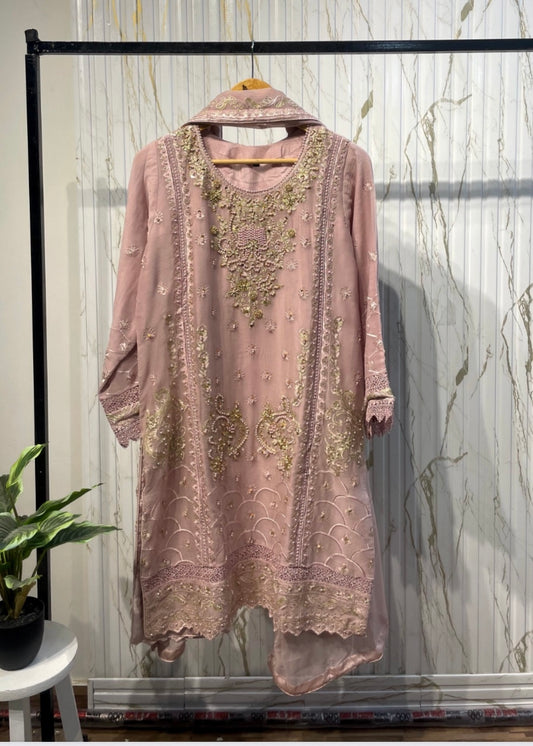 MCAG02-PREMIUM EMBROIDERED CHIFFON SUIT