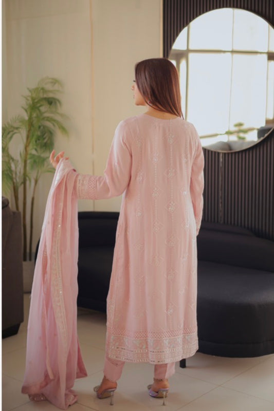 MCWU136-PREMIUM CHIFFON SUIT