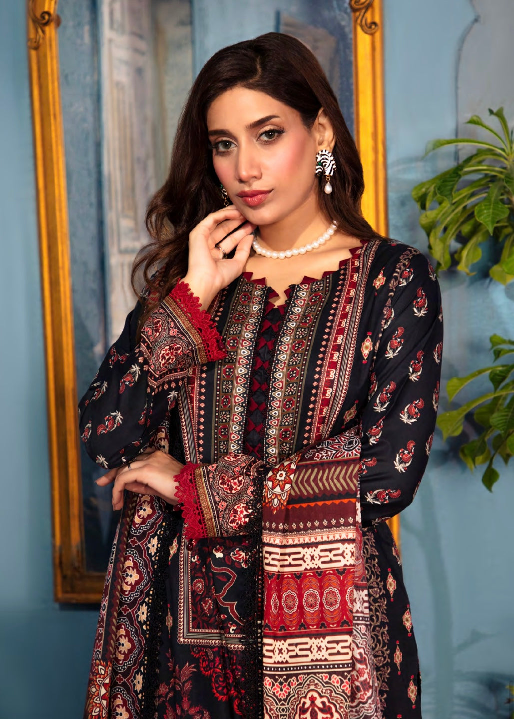 MCGA315-EMBROIDERED LAWN SUIT