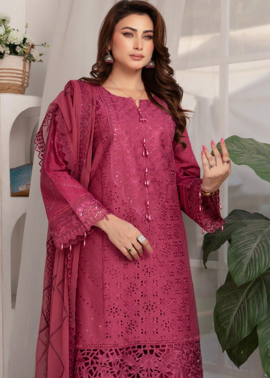 MCMU144-LUXURY EMBROIDERED LAWN SUIT