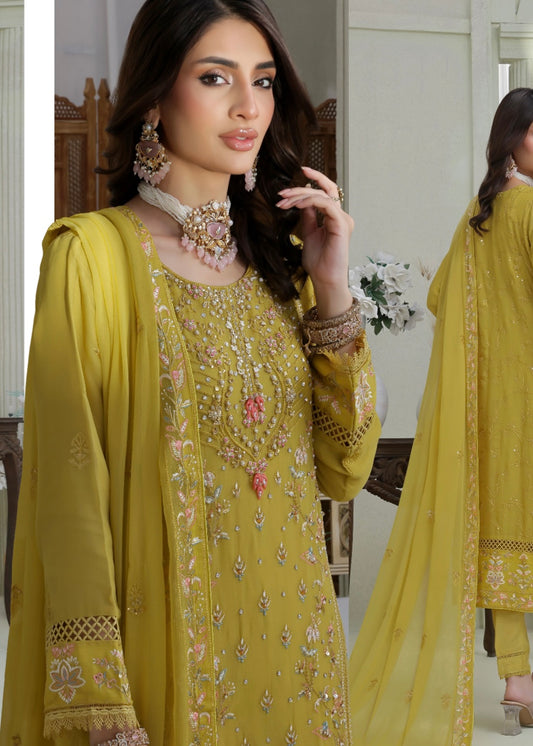 MCWU207-LUXURY CHIFFON EMBROIDERED SUITS