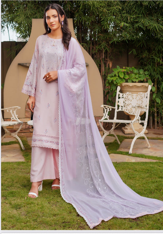 MCSZ102-PREMIUM EMBROIDERED COTTON SILK SUIT