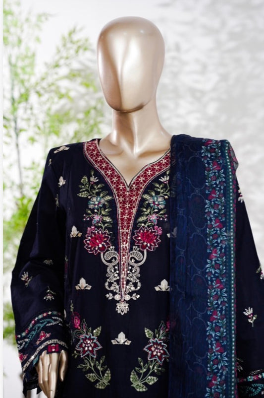 MCBS130-PREMIUM EMBROIDERED LAWN SUIT