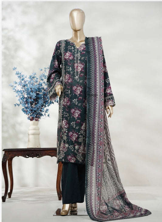 MCBS868-PREMIUM EMBROIDERED LAWN SUIT