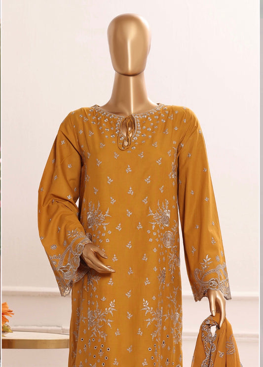 MCHZ107-PREMIUM EMBROIDERED LAWN SUIT