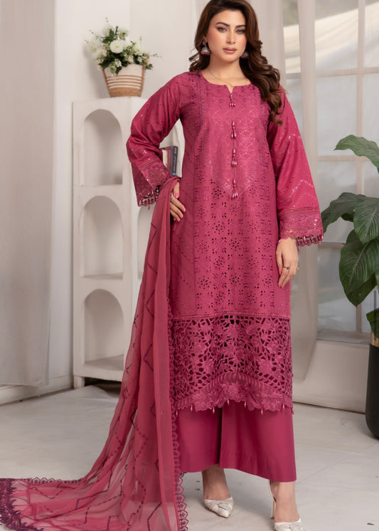 MCMU144-LUXURY EMBROIDERED LAWN SUIT