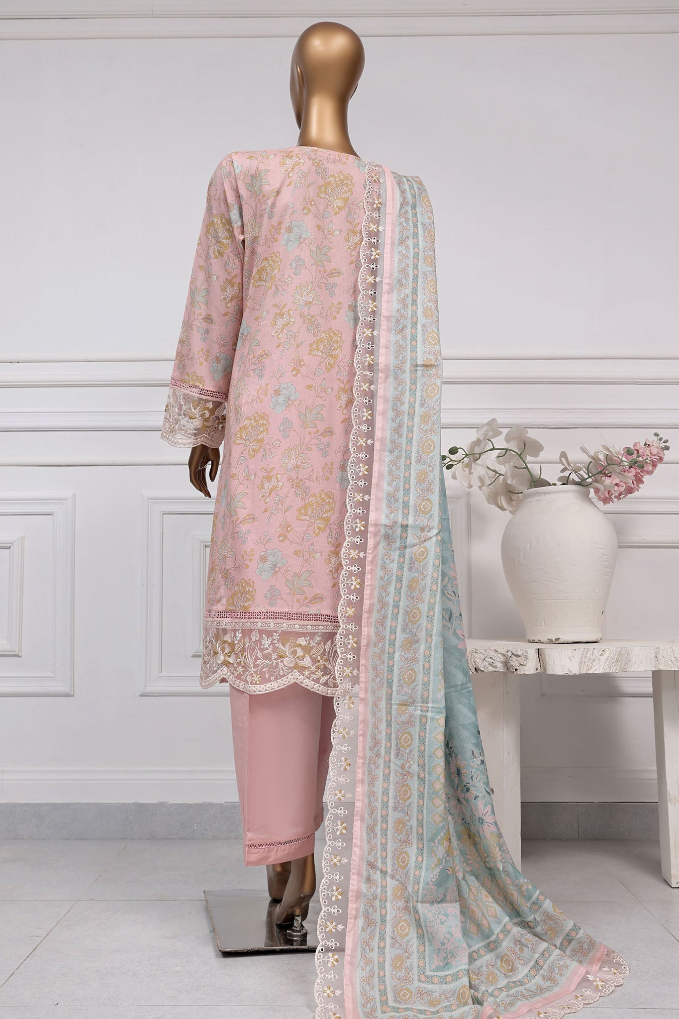 MCSBS109-PREMIUM EMBROIDERED LAWN SUIT