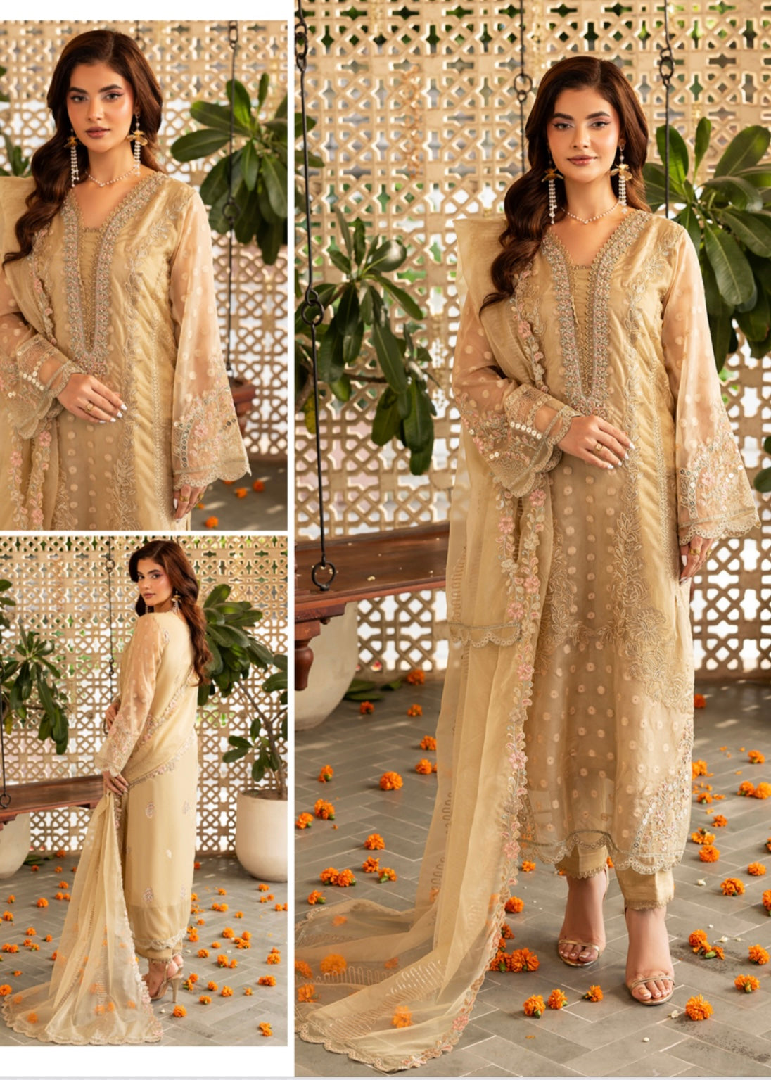 MCZH204-PREMIUM ORGANZA SUIT