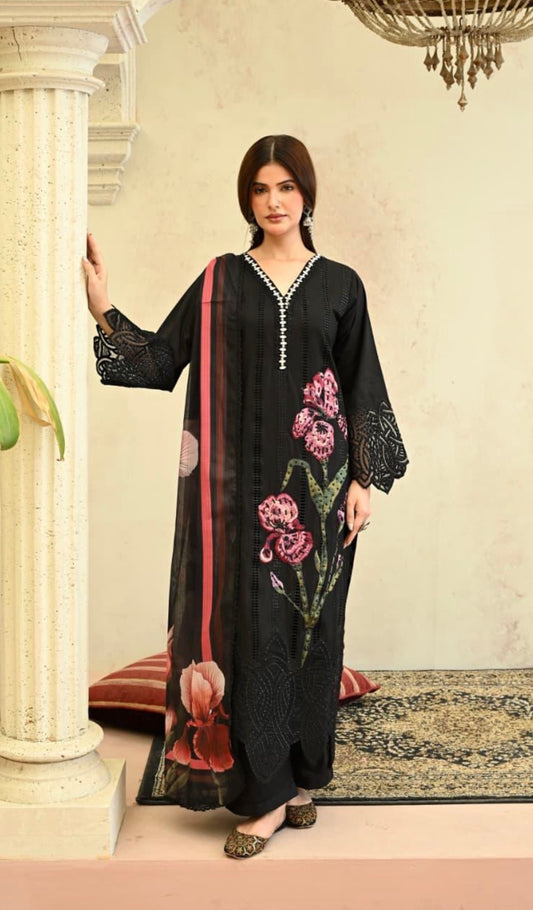 MCHA130-PREMIUM EMBROIDERED COTTON SUIT