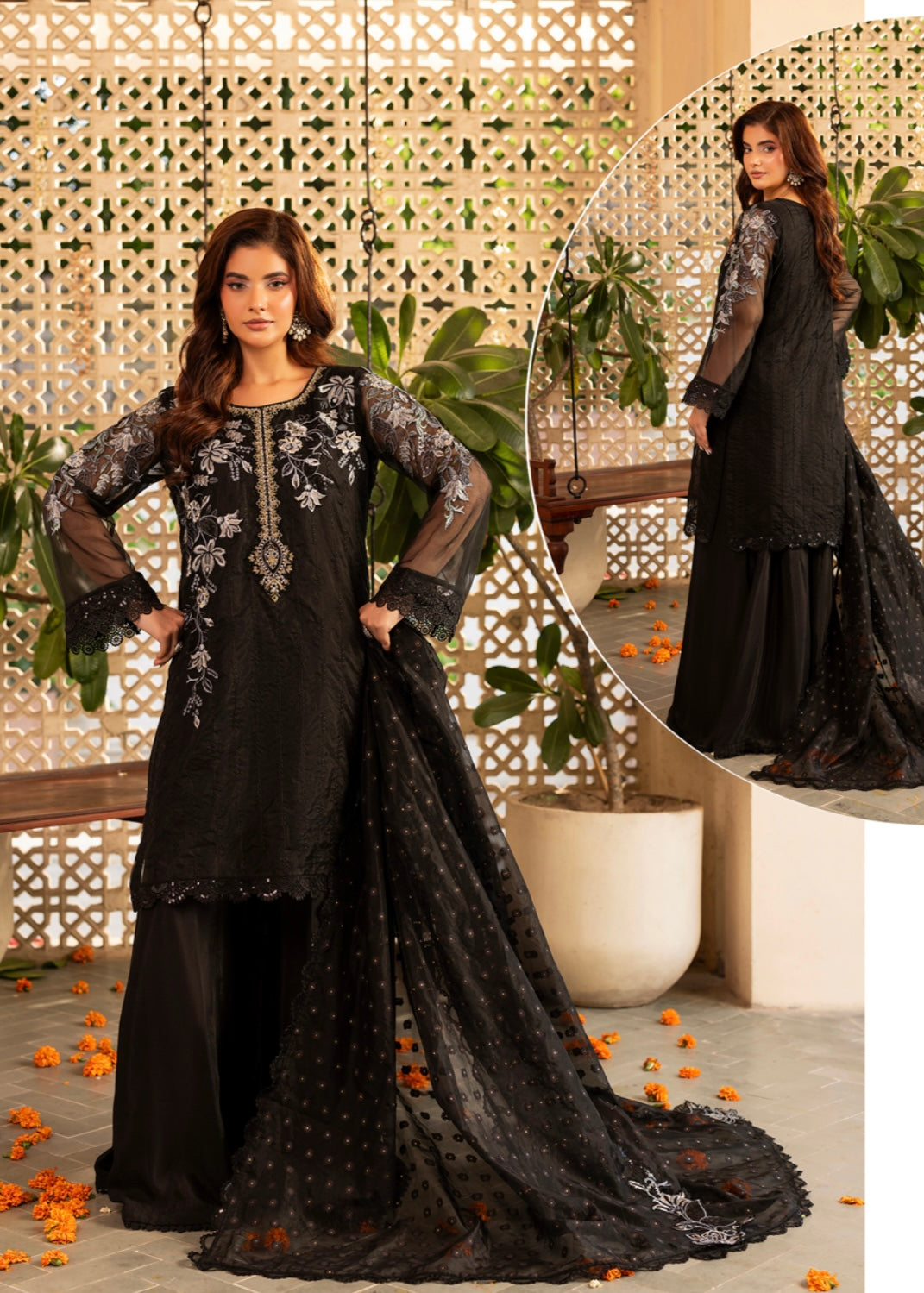MCZH206-PREMIUM ORGANZA SUIT