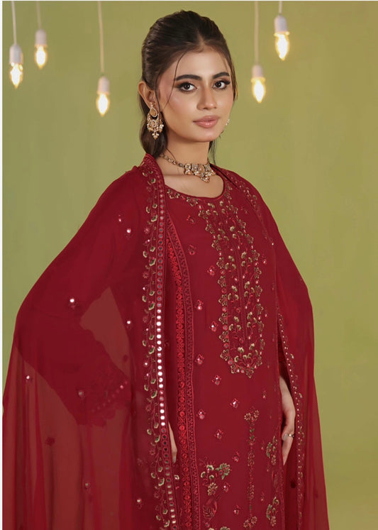 MCWU344-LUXURY CHIFFON SUIT