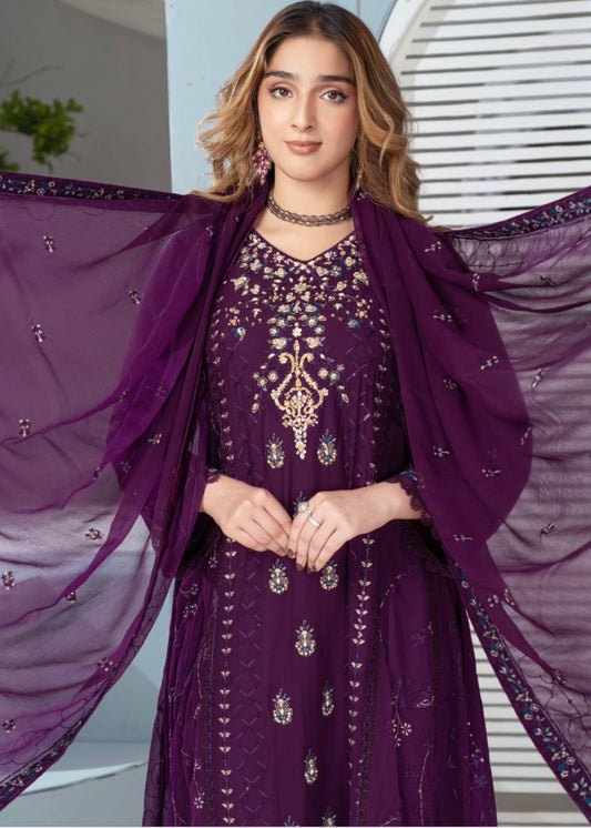 MCAN505-PREMIUM CHIFFON GOWN