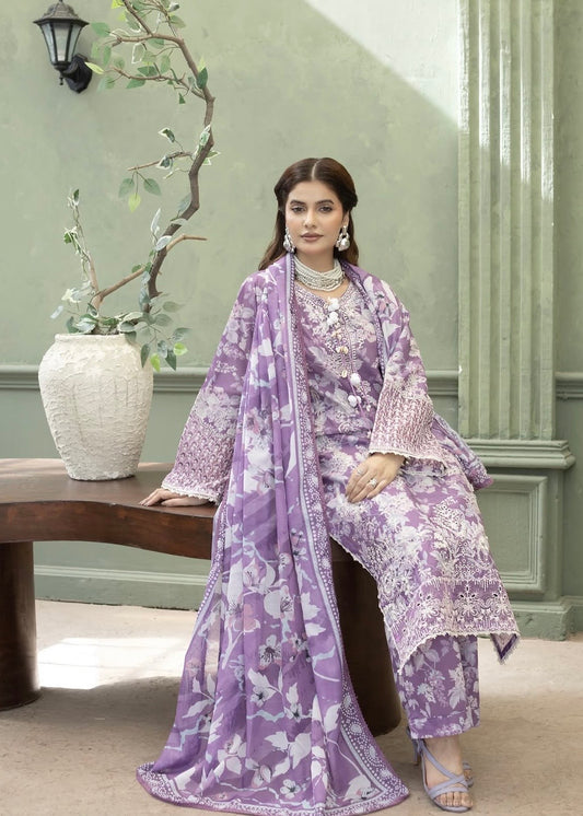 MCHA117-PREMIUM EMBROIDERED COTTON SUIT