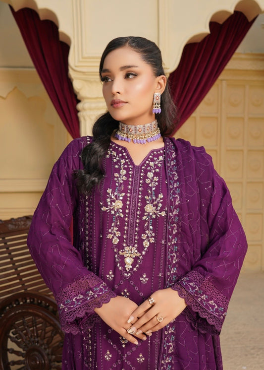 MCAG425-CHIFFON EMBROIDERED GOWN