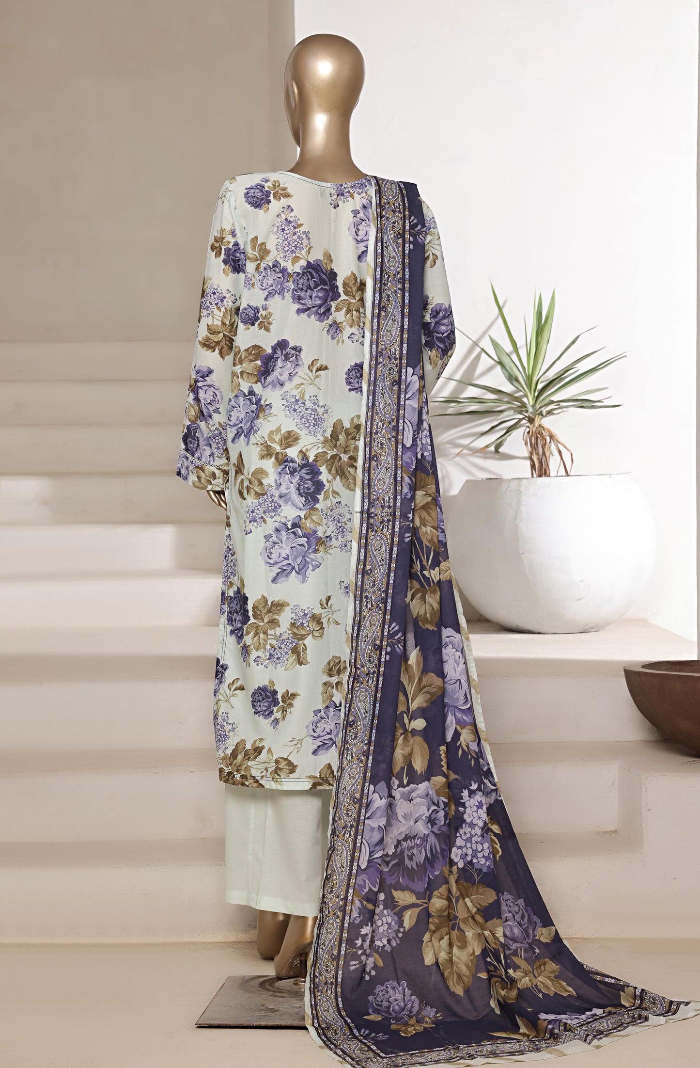 MCSB702-PRINTED LAWN SUIT