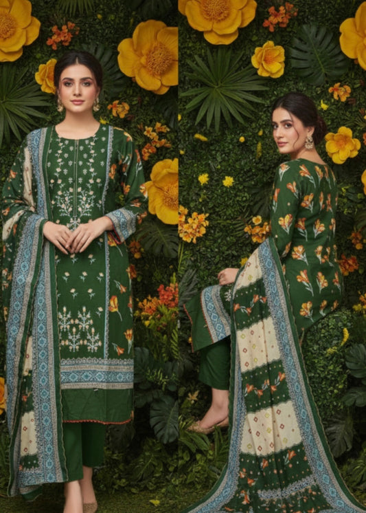 MCD158-PRINTED COTTON SUIT