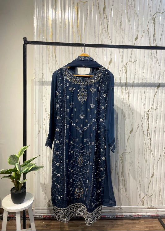 MCAG04-PREMIUM EMBROIDERED CHIFFON SUIT